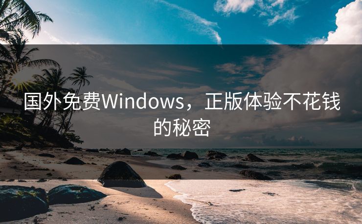 国外免费Windows，正版体验不花钱的秘密